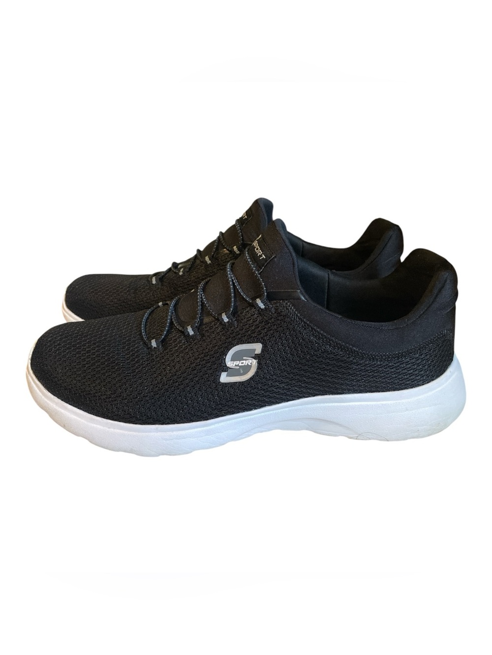 S SPORT BY SKECHERS Rummie Slip On Sneakers Black Walking Athletic Size 10 Box
